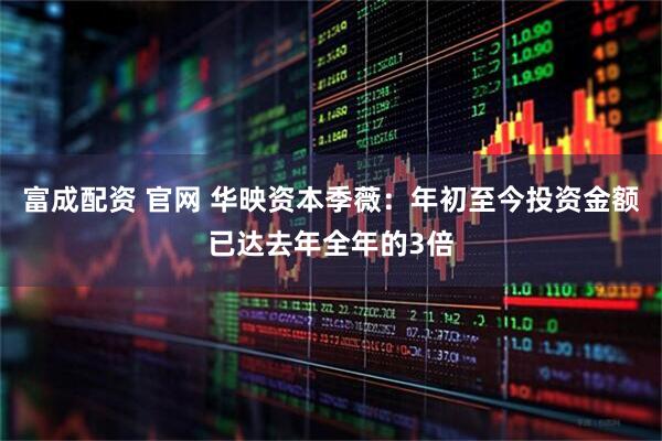 富成配资 官网 华映资本季薇：年初至今投资金额已达去年全年的3倍